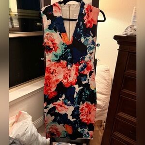 Bisou Bisou Multicolor Floral Midi Dress